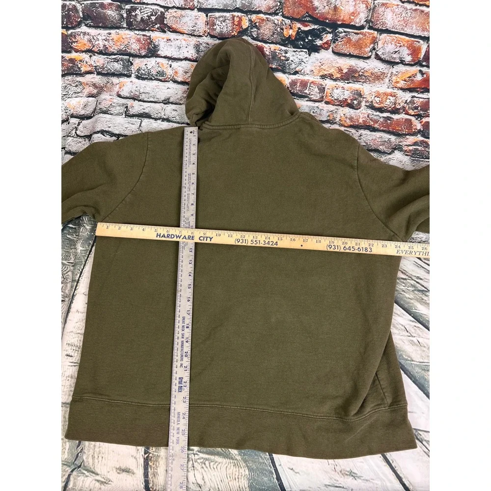 The North Face Mens XL Olive Green Camo Logo Pullover Hoodie Sweatshirt